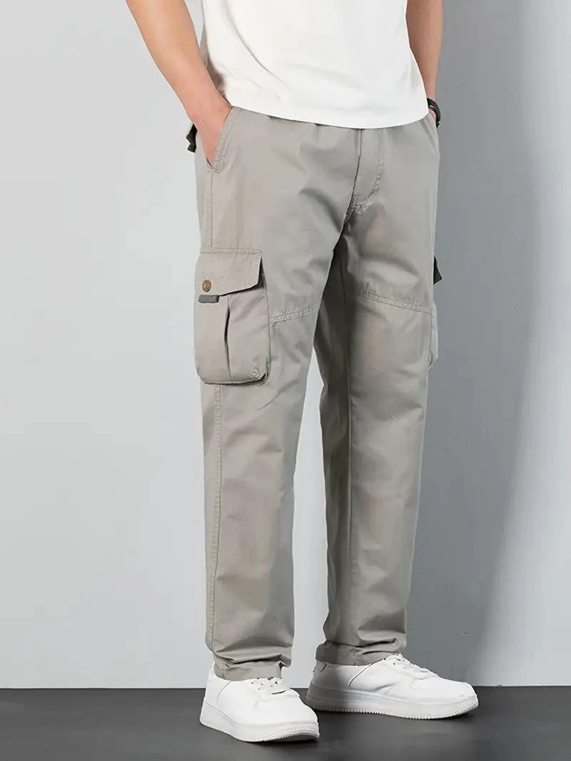 Kalitho Utility Cargo Pants – Stone Grey